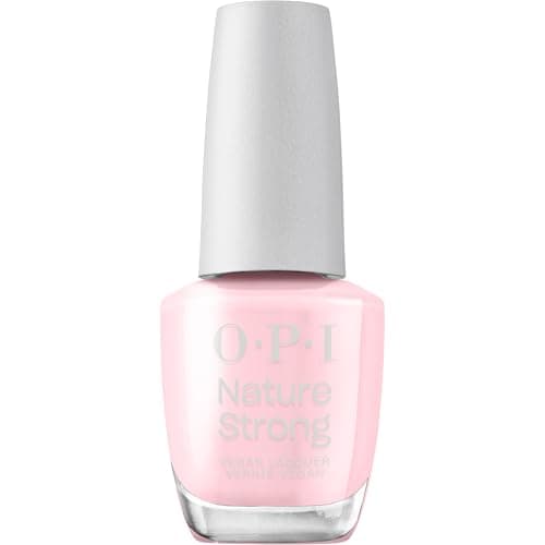 Image of OPI Nature Strong Blossom Into Awesome Baby Pink Crème Nail Polish - High-Shine, 7-Day Wear | Long Lasting Nail Colour | 15ml