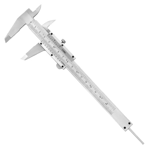 Image of QWORK® Vernier Calipers, High Precision Vernier Gauge Vernier Caliper 6 inch/150mm, 0.05mm/1/128in Tolerance Calipers Measuring Tool for Versatile Measuring