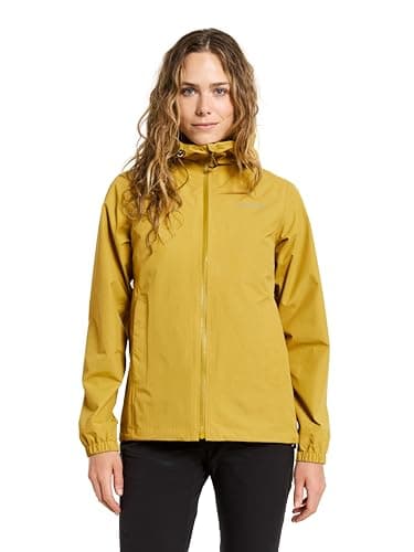 Image of Didriksons - Varja 2 Jacket - Women's Rain Jacket - Waterproof Lightweight Breathable - EcoLactam - Yellow
