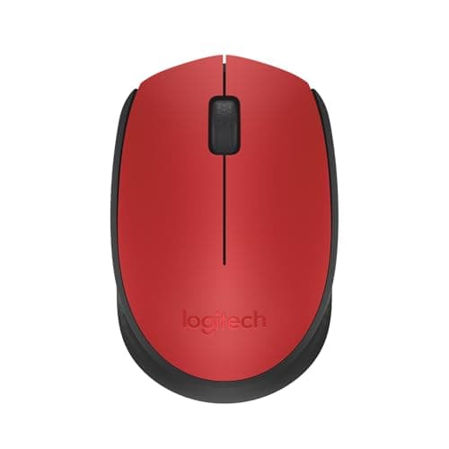 Image of Logitech M171 Wireless Mouse for PC, Mac, Laptop, 2.4 GHz with USB Mini Receiver, Optical Tracking, 12-Months Battery Life, Ambidextrous - Red