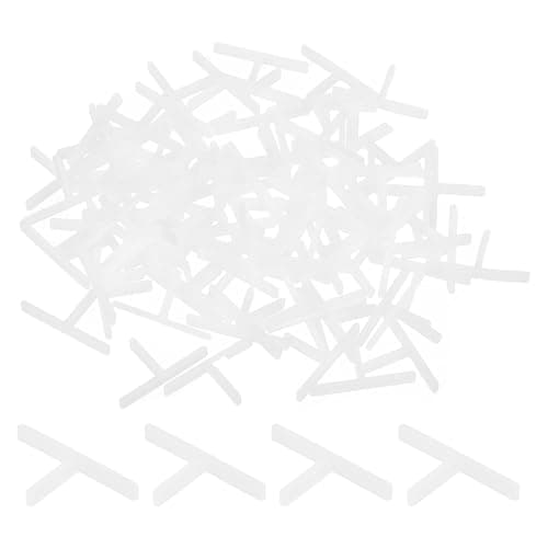 Image of sourcing map 600Pcs Wall Floor Tile Plastic T-Shape Spacers Tiling Tools 1.5mm 1/16" Tile Spacers for Ceramic Tile Installation, White