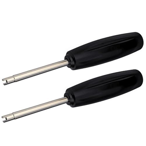 Image of VOTNMIC 2 Pieces Valve Core Torque Tool, Avoid TPMS Damage, Valve Core Removal and Installation Tool, Helps Guard Against Over or Under torquing,Black, Silver