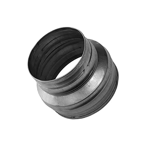 Image of Vent Systems 4 to 3 Inch Round Ducting Reducer - PVC/HVAC Pipe Adapter Connector Cone - Galvanized Steel Adaptor for Ventilation Systems - Kitchen Exhaust Fan, Dryer Vent Hose, Cooker 100 to 80 mm