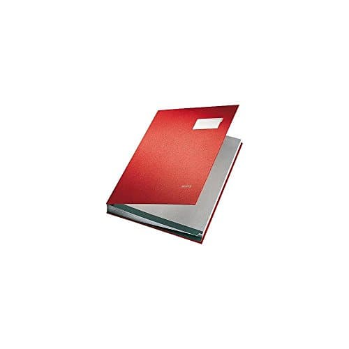 Image of Leitz Expandable Signature Book with 20 Card Dividers, A4, Red, 57000025