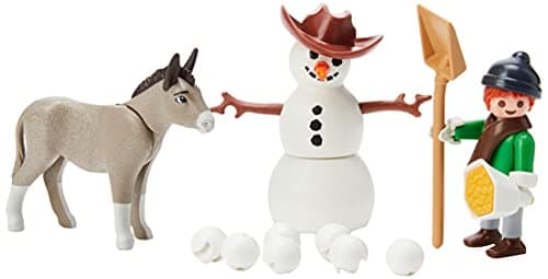 Image of PlayMOBIL 70398 DreamWorks Spirit Snowman with Snips and Senor Carrots, Fun Imaginative Role-Play, PlaySets Suitable for Children Ages 4+