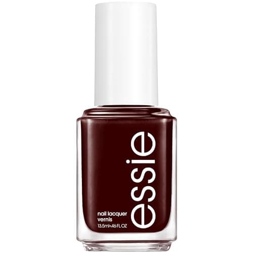 Image of Essie Nail Polish Original, Fringes & Saddle, Dark Chocolate Brown Nail Varnish With Red And Blue Undertones, Boho Rodeo Collection, Glossy Shine and High Coverage, Salon Quality Finish, Vegan Formula