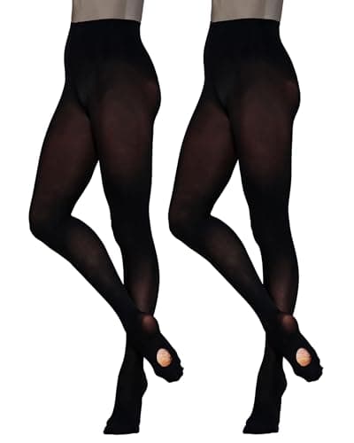 Image of Silky Dance 2 Pairs Ballet Convertible Tights (Age 5-7) (Black)