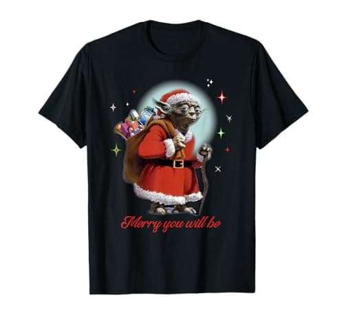 Image of Star Wars Santa Yoda Merry You Will Be T-Shirt