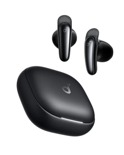 Image of soundcore Liberty Buds by Anker, Half-in-Ear Design, Removable Ear Fins, Real-Time Adaptive Noise Cancelling, Fast Charging, Wireless Bluetooth Earbuds, Translation Earbuds, 30 Hours of Playtime