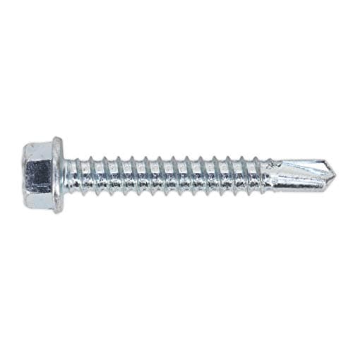 Image of Sealey Sdhx5538 Self Drilling Screw 5.5 X 38Mm Hex Head Zinc Din 7504K 100Pc