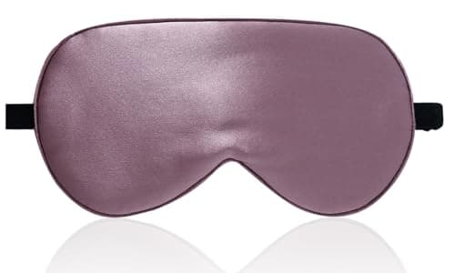 Image of LaCourse 100% Grade 6A Mulberry Silk Sleep Eye Mask for Sleeping - Dual-Sided Natural Silk, Adjustable Strap, Breathable & Ultra-Soft, Gentle on Skin, Grey-Purple