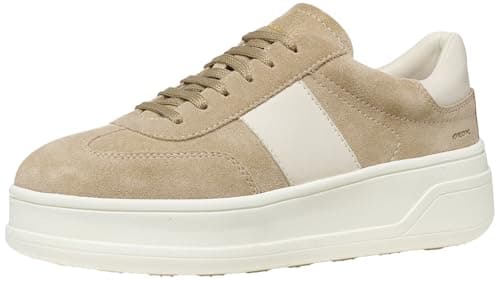 Image of Geox Women D Spherica Ecub-2 A Sneaker, Cream Papyrus, 6 UK