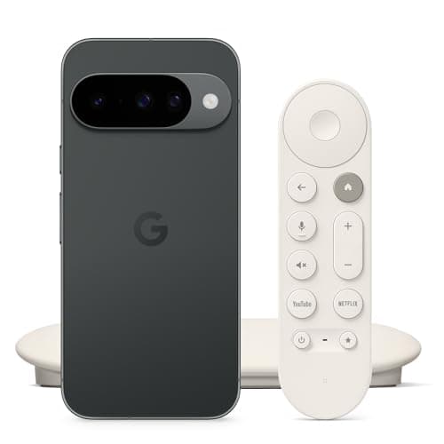 Image of Google Pixel 10 - Unlocked Android Smartphone with Gemini, Advanced Triple Rear Camera, 24+ Hour Battery - Obsidian, 128GB TV Streamer (4K), Fast Streaming Entertainment - Porcelain