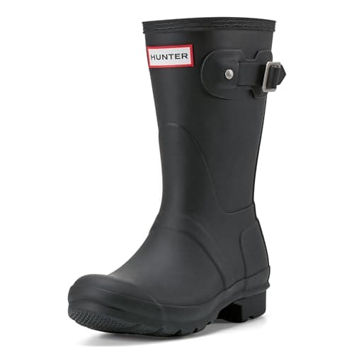 Image of Hunter Original Short Black Womens Boots Size 6 UK