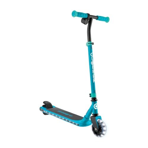 Image of Globber E Motion 6 Electric Kids Scooter - Dual Braking System - Adjustable Handlebars - Light Up - 6 Years Plus - 2 Year Warranty (Emerald)