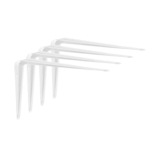 Image of Neptune White London Style Metal Steel Shelf Wall Brackets 300mm x 350mm - 10" x 12" (300mm x 350mm (10" x 12"), 4, Pack)