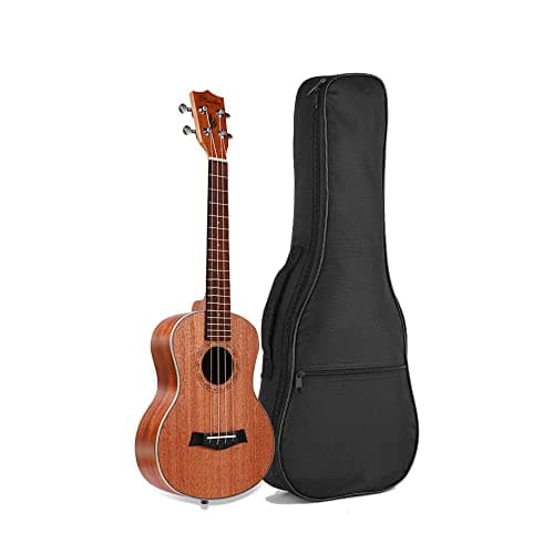 Image of Ukulele Case, Black Ukulele Gig Bag for 21 23 26 Inch Ukulele, Durable Ukulele Padded Bag with Adjustable Straps for Concert, Soprano, Tenor (21 inch)