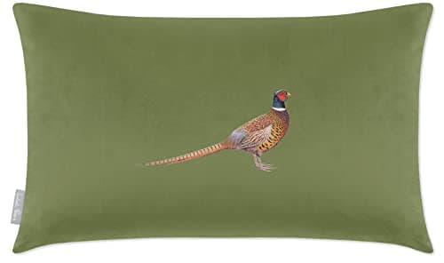 Image of Izabela Peters Cushions With Covers, Filled, Eco-Friendly Velvet, 50 x 30 cm, Pheasant - Sage, for Chair, Sofa, Seat
