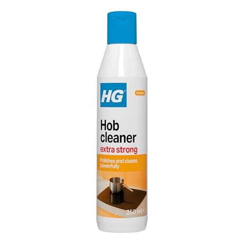 Image of HG Hob Cleaner Extra Strong, Effective Kitchen Degreaser & Induction Hob Cleaner & Protector, Safe for Electric & Gas Cookers, Safe Stove Top Cleaner, Fresh Fragrance & Maximum Shine - 250 ml