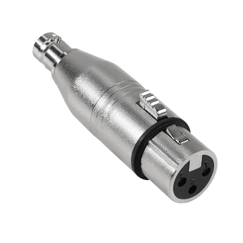 Image of QIANRENON 3Pin XLR Female to BNC Female Coaxial Analog Video Adapter, XLR and BNC, for RF, Audio, Camera, Microphone, Mixing Console