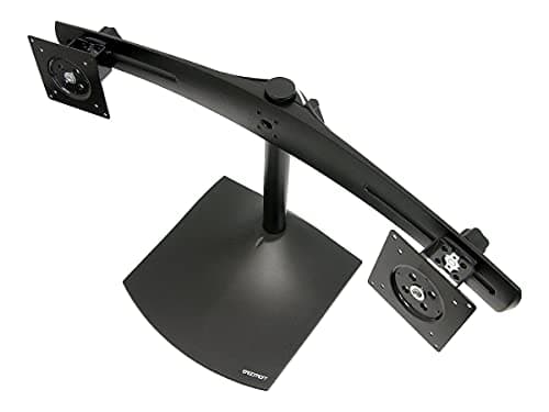 Image of Ergotron DS100 Dual-Monitor Desk Stand, Horizontal - Stand for dual flat panel - aluminium, steel - black - screen size: up to 24"
