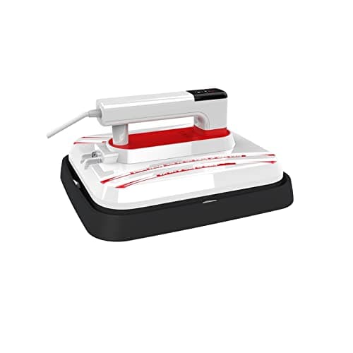 Image of JVDDI Portable Heat Press 7x8Inch/ 12x10 Inch Digital Mini Easy Sublimation Machine With Sensitive Touch Screen For T-shirts DIY(Red (12x10 Inch))