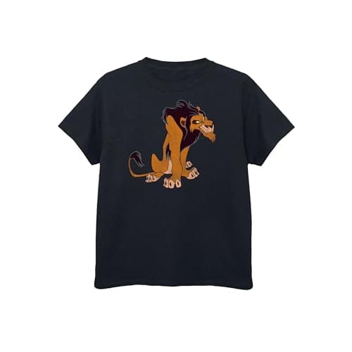 Image of Disney Boys The Lion King Classic Scar T-Shirt 5-6 Years Black
