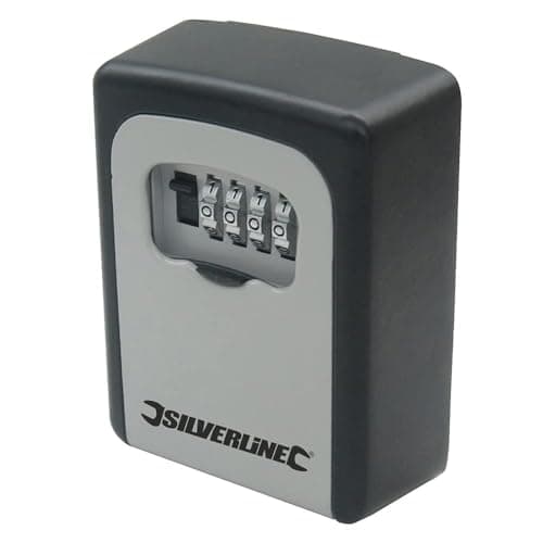 Image of Silverline 309218 Key Safe Wall-Mounted, Black, 121 x 83 x 40 mm