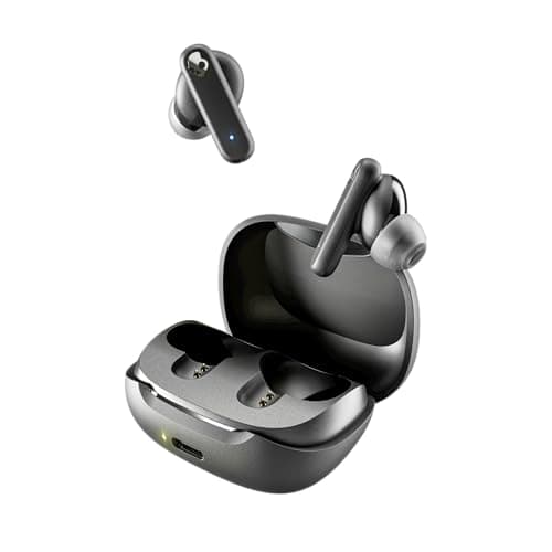 Image of Skullcandy Smokin’ Buds Wireless Earbuds, Bluetooth Headphones, Noise Isolating Fit, Up to 20 Hours Battery, IPX4 Sweat and Water Resistant, Microphone for iPhone Android - True Black