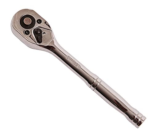Image of Amtech 1/4" Quick Release Ratchet, Chrome Vanadium Steel with Forward/Reverse Lever, Compact Precision Tool for Automotive, Assembly & Maintenance Jobs