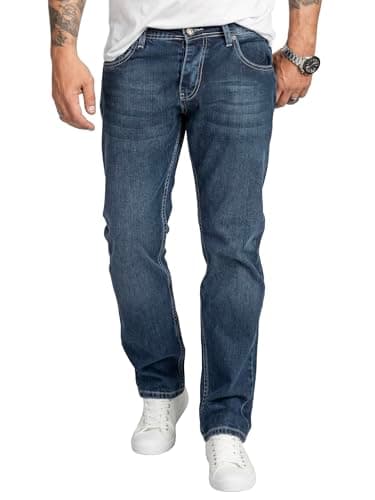 Image of Rock Creek Men's Designer Jeans Denim Blue Trousers Men's Jeans RC-2098 W29-W44, Rc-2402-Blue, 38 W/36 L