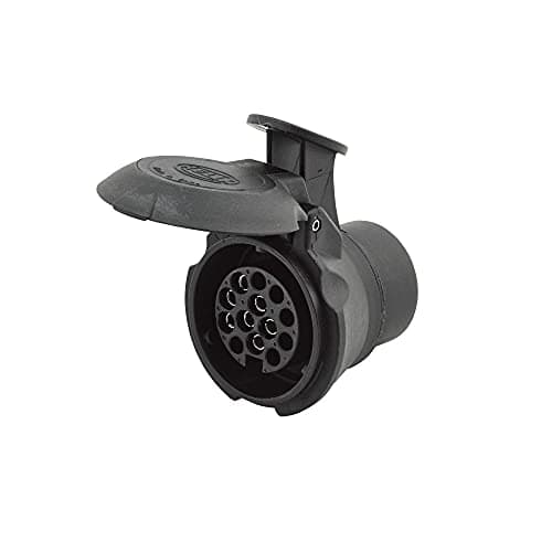 Image of HELLA 8JA 008 969-011 Socket Adapter - 12V - from 7-pin to 13-pin - Length: 57mm