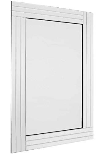 Image of Barcelona Trading Grace Silver Glass Venetian Framed Rectangle Bevelled Wall Mirror 48in x 32in (120cm x 80cm),YC028-1