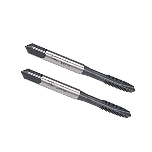 Image of sourcing map M5 x 0.8 Spiral Point Threading Tap, H2 Tolerance High Speed Steel TICN Coated, Round Shank with Square End, Metric Screw Taps Tapping Bit for Machinist Thread Repair, 2pcs