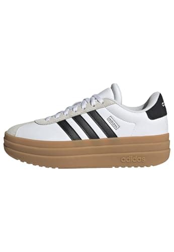 Image of adidas Unisex Kids VL Court Bold Shoes Junior, Cloud White/Core Black/Gum, 3 UK