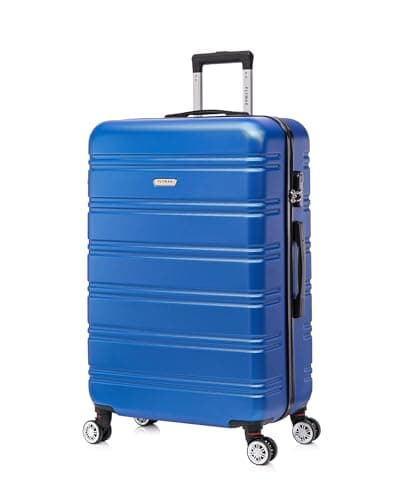 Image of FLYMAX 29" Large Suitcases on 4 Wheels Lightweight Hard Shell Luggage Durable Check in Hold Luggage Built-in 3 Digit Combination Navy 100L