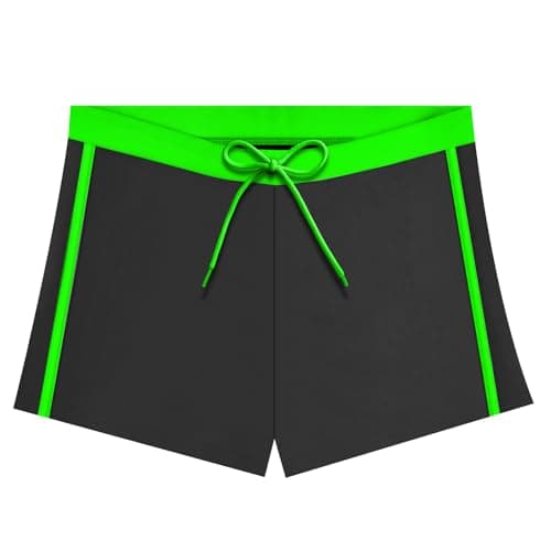Image of AYESY Boys Swimming Shorts, Kids Swim Trunks, Swimwear Swimming Costume with Lined and Elastic Waistband,Quick Dry Beach Board Shorts for Age 7-14 Years Black