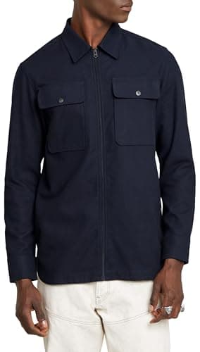 Image of G-Star Men's GPO Zip Overshirt, Blue (salute D25825-D750-C742), S