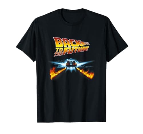 Image of Back to the Future DeLorean and Logo T-Shirt