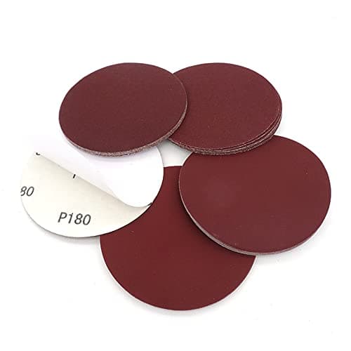Image of 5/10/20 Pcs Red Color Sandpaper - 5inch 125MM Sanding Discs Hook & Loop PSA/Adhesive 60-2000 Grits for Polishing And Grinding,120 Grit,10PCS