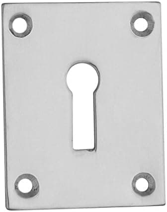 Image of Euroart Square Keyhole Cover Escutcheon 50mm x 45mm in Satin Aluminium Perfect for Both Residential and Commercial