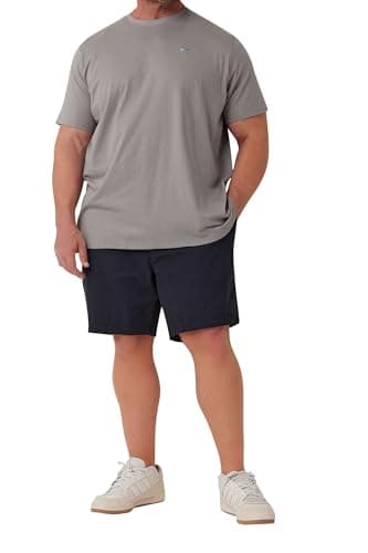 Image of BadRhino Big & Tall Blue Stretch Elasticated Waist Chino Shorts - Men's - Plus Size Curve