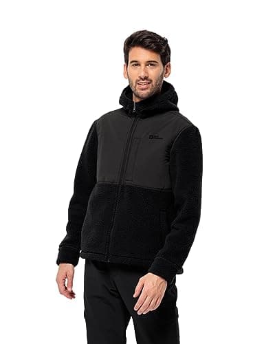 Image of Jack Wolfskin Men's Felslicht Hooded JKT M Fleece Jacket Black
