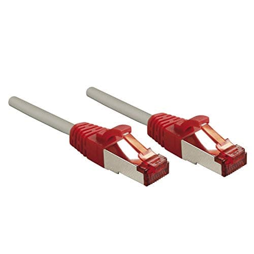 Image of Lindy Cat. 6 S/FTP 10 m Crossover Network Cable 10 M CAT6 S/FTP (S-STP) Network Cable – Grey, Red (10 m CAT6 RJ45 S/FTP (S-STP), RJ-45, Grey)