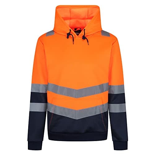 Image of Regatta Professional Mens Hi-vis Overhead Hoodie, Orange, L EU