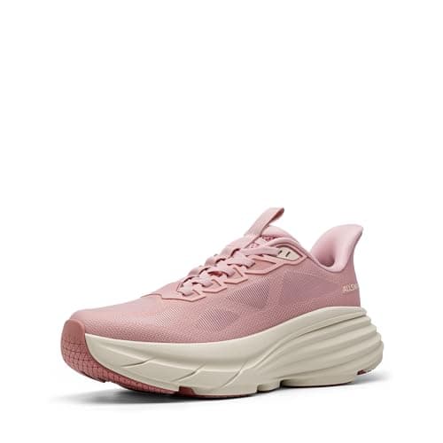 Image of ALLSWIFIT Women's Slip On Walking Shoes Hands-Free Cushion Running Tennis Non-Slip Comfortable Gym Workout Athletic Breathable Fashion Sneakers SwiftLite,Size 6.5,Pink,AWUMRS2514