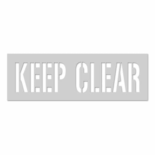 Image of Keep Clear Signage Stencil - Paint Floor, Doors, shutters and Walls, Marking Stencil - Ideal for Warehouses, Car Parks, Roads and More (Size 30X90CM)