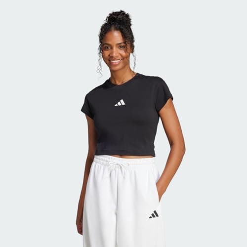 Image of adidas Women's Future Icons Small Logo Baby T-Shirt, Black, M