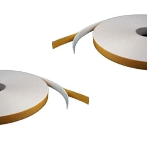 Image of Virtual Plastics Double Sided Foam Tape - Heavy Duty Glazing Tape White - 2mm Thick x 10mm Thick x 25 Metres Long