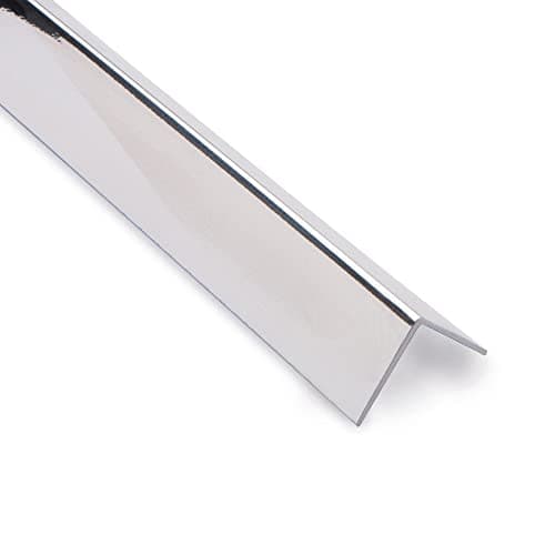 Image of Chrome/Silver External Corner Trim - Decorative Bathroom Cladding Corner Trim - 1.25m x 5 Pack